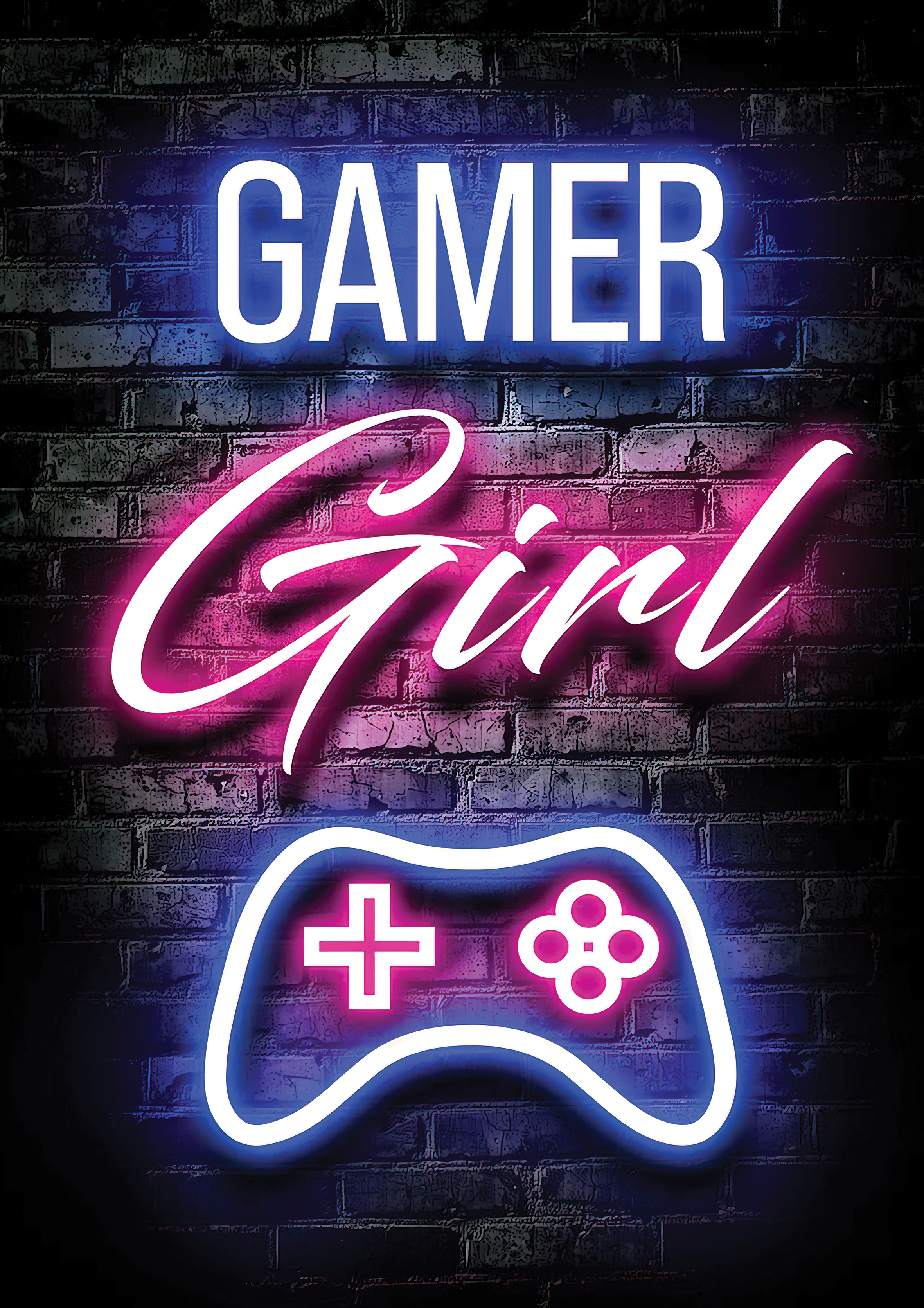 Gamer Girl metal poster artwork